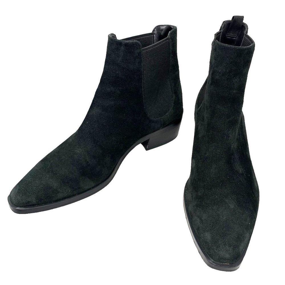 MICHAEL Michael Kors Lottie Black Suede Western Inspired Chelsea Booties
